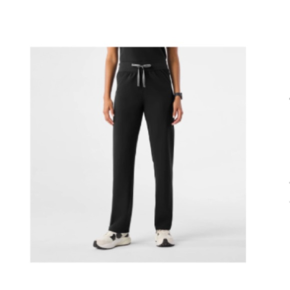 Figs Black Straight Leg Pants